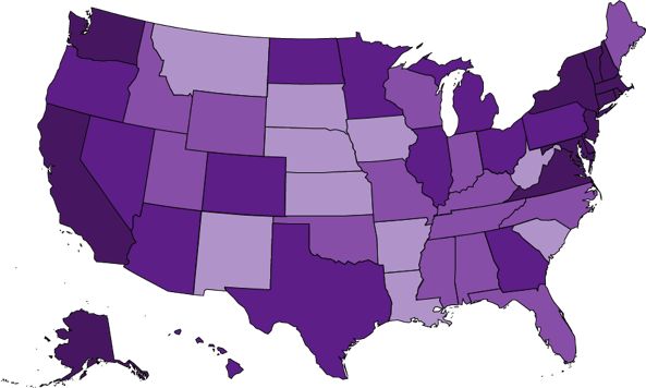 Annual Mean Wage of Bookkeeping Clerks by State