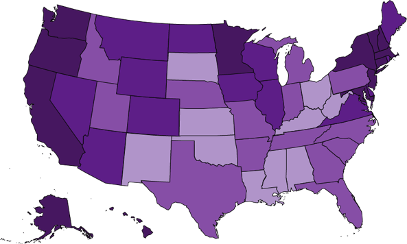 Annual Mean Wage of Medical Office Assistants by State