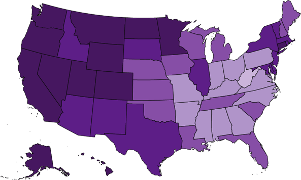 Annual Mean Wage of Pharmacy Technicians by State